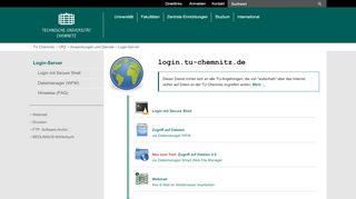 
                            3. Login-Server | Anwendungen und Dienste | URZ | TU Chemnitz