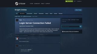 
                            2. Login Server Connection Failed :: Knight Online ... - Steam Community