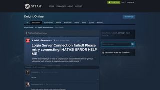 
                            3. Login Server Connection failed! please retry connecting ! (HATASI ...