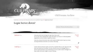 
                            7. Login Server down? - Guild Wars 2-Forum