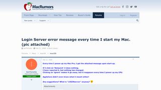 
                            12. Login Server error message every time I start my Mac. (pic ...