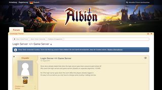 
                            1. Login Server =/= Game Server - Feedback & Suggestions - Albion ...