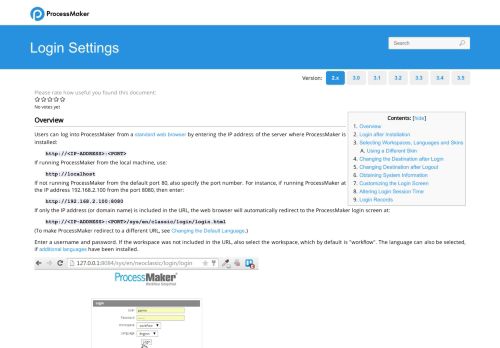 
                            6. Login Settings | Documentation@ProcessMaker - ProcessMaker Wiki
