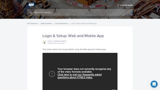 
                            11. Login & Setup: Web and Mobile App | APE Mobile Help Center
