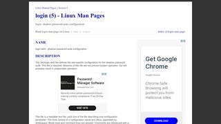 
                            6. login - shadow password suite configuration - Linux Man Pages (5)