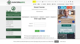 
                            9. Login - Shared Tutorials and Articles - TutorialsPoint