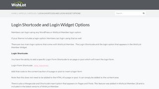 
                            5. Login Shortcode and Login Widget Options | WishList Products ...