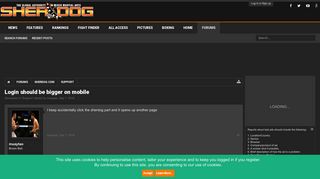 
                            10. Login should be bigger on mobile | Sherdog Forums | UFC, MMA ...