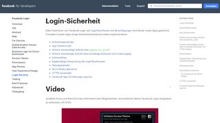
                            1. Login-Sicherheit - Facebook Login - Dokumentation - Facebook for ...