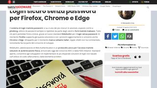 
                            2. Login sicuro senza password per Firefox, Chrome e ... - Tom's Hardware