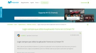 
                            7. Login siempre que utilizo la aplicación Yomvi en LG Smart TV ...