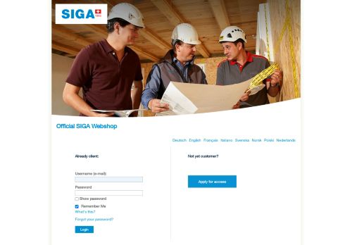 
                            10. Login - SIGA Webshop