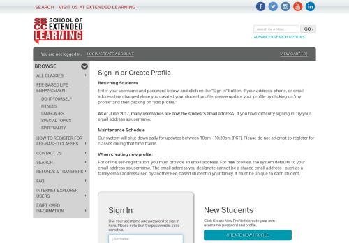 
                            4. Login Sign In Create Account | SBCC Extended Learning - Fee-Based ...