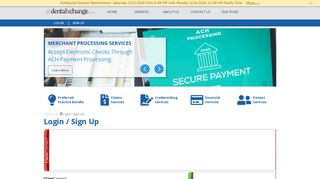 
                            2. Login / Sign Up - DentalXChange