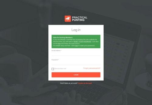 
                            10. Login / Sign Up - Practical Punting