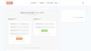 
                            5. Login sign up PSD - Flat and Minimal Signup and Login form page PSD