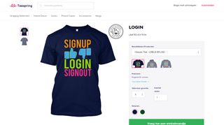 
                            2. Login - signup login signout Products | Teespring