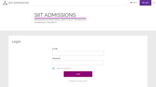 
                            2. Login – SIIT ADMISSIONS