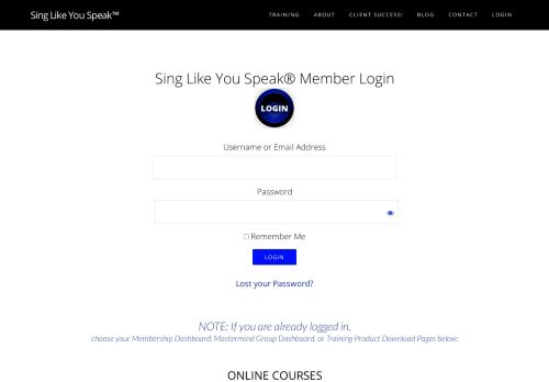 
                            12. Login - Sing Like You Speak