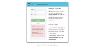 
                            1. Login - Single Sign On UNY