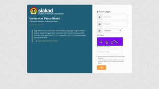 
                            1. Login Sisfo - siakad upb - Universitas Panca Bhakti