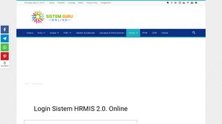 
                            7. Login Sistem HRMIS 2.0. Online - Sistem Guru Online