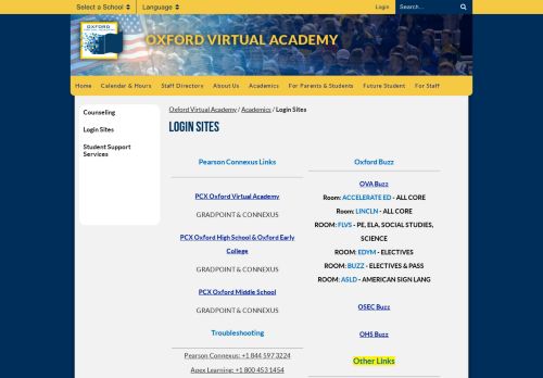 
                            12. Login Sites - Oxford Virtual Academy