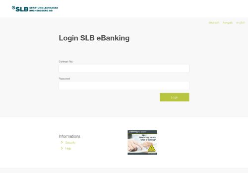 
                            3. Login SLB eBanking - Spar- und Leihkasse Bucheggberg AG