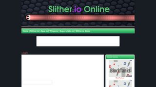 
                            5. Login - Slither.io Online - Slitherio Game
