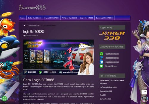 
                            3. Login Slot SCR888 | SLOT SCR888