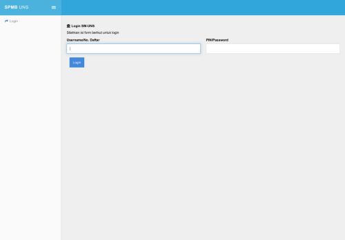 
                            1. Login SM-UNS - SPMB Universitas Sebelas Maret