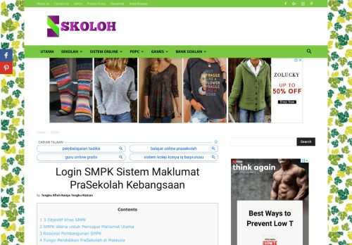 
                            5. Login SMPK Sistem Maklumat PraSekolah Kebangsaan | ...