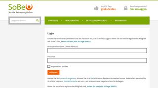 
                            1. Login | SoBeO - Soziale Betreuung Online