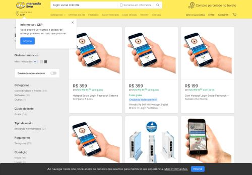 
                            9. Login Social Mikrotik - Informática no Mercado Livre Brasil