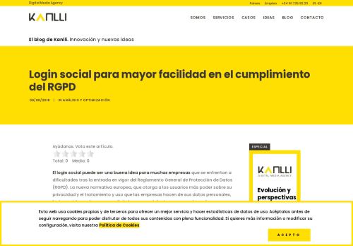 
                            2. Login social para mayor facilidad en el cumplimiento del RGPD | Kanlli