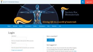 
                            10. Login | Society for Biomaterials (SFB)