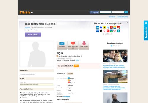 
                            3. login, Sõprus, Flirt, Suhted, Flirtic.ee