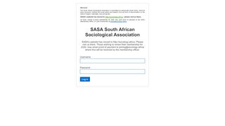 
                            9. Login - South African Sociological Association - SASA