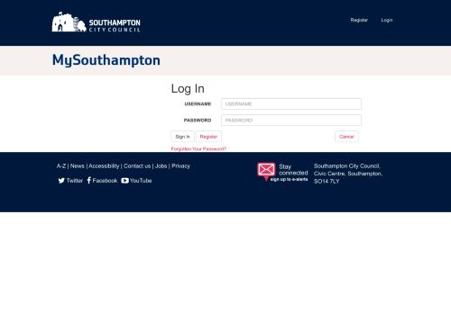 
                            5. Login - Southampton City Council