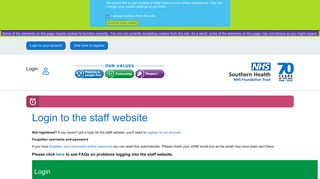 
                            8. Login | Southern Health NHS Foundation Trust