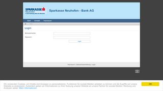 
                            9. Login (Sparkasse Neuhofen - Bank AG)