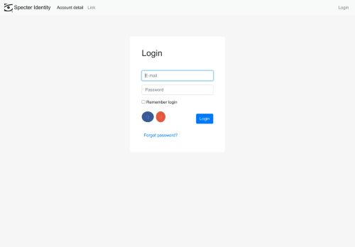 
                            4. Login - Specter Identity