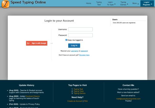 
                            9. Login - Speed Typing Online