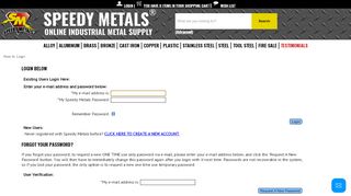 
                            13. Login - Speedy Metals