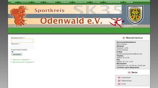 
                            12. Login SPK Vorstand - Sportkreis Odenwald
