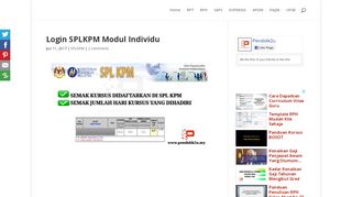 
                            2. Login SPLKPM Modul Individu - Pendidik2u