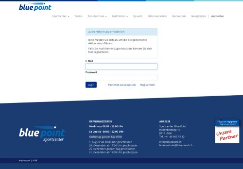 
                            6. Login | Sportcenter Blue Point