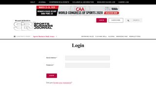 
                            4. Login - SportsBusiness Daily