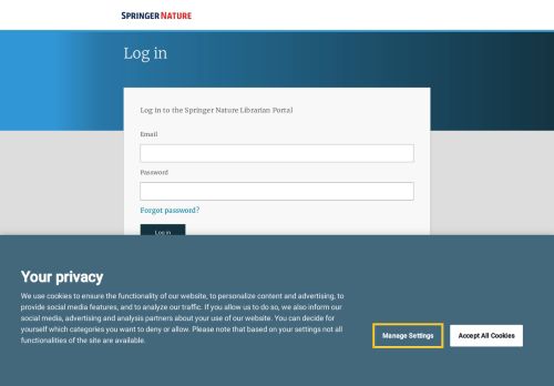 
                            3. Login — Springer Admin Portal