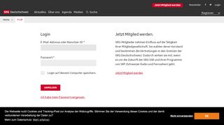 
                            3. Login - | SRG Deutschschweiz